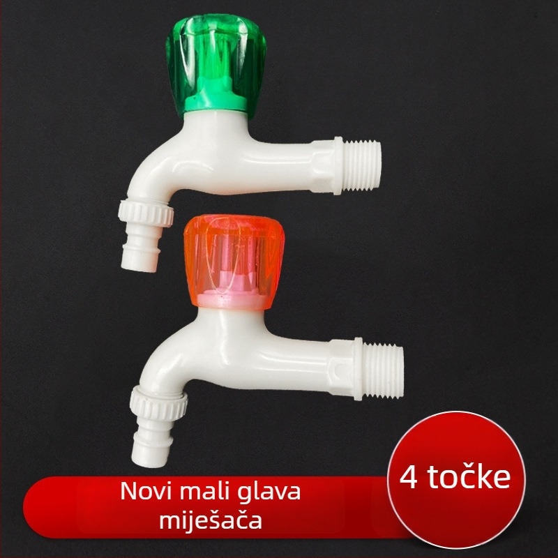 Fulande plastična kuhinjska slavina s sporim otvaranjem i malom mlaznicom — navoj 20/25 mm, keramičko srce ventila, model 4/6, 8 bar