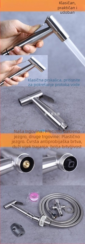 Set spreja za kuhinju od nehrđajućeg čelika 304 s izvlačnom mlaznicom, nominalni tlak 1,6 MPa, radna temperatura 0–90 °C