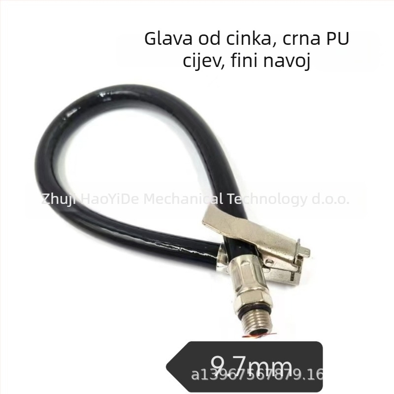 Crijevo za pištolj tlaka u gumama – PU guma/plastika, prikaz 0-8 PSI, točnost 0,01, težina 95 g
