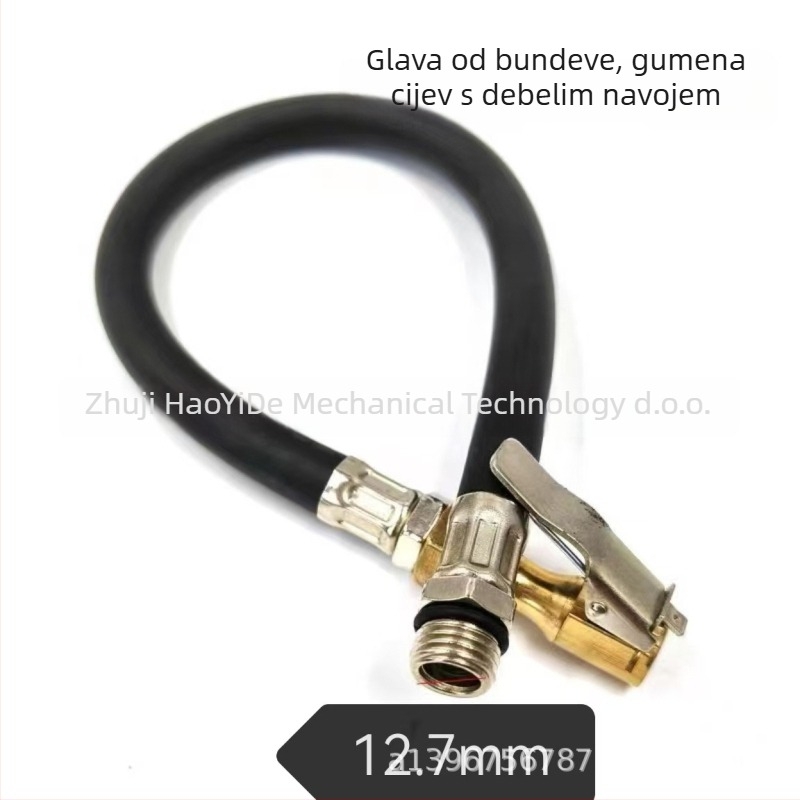 Crijevo za pištolj tlaka u gumama – PU guma/plastika, prikaz 0-8 PSI, točnost 0,01, težina 95 g