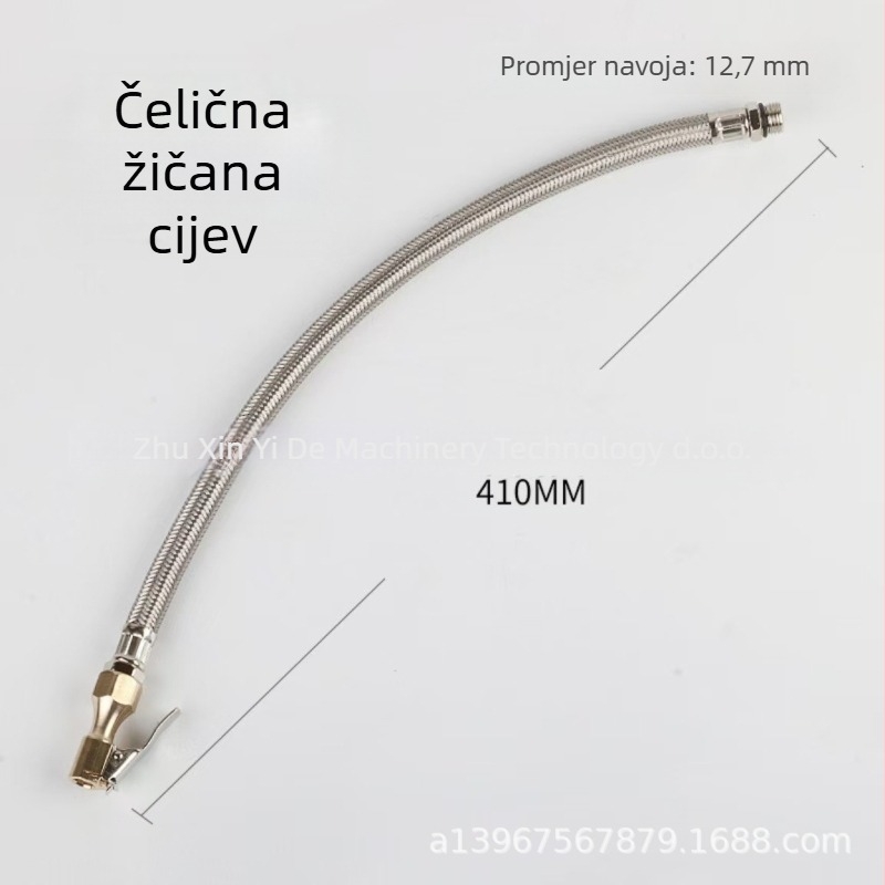 Crijevo za pištolj tlaka u gumama – PU guma/plastika, prikaz 0-8 PSI, točnost 0,01, težina 95 g