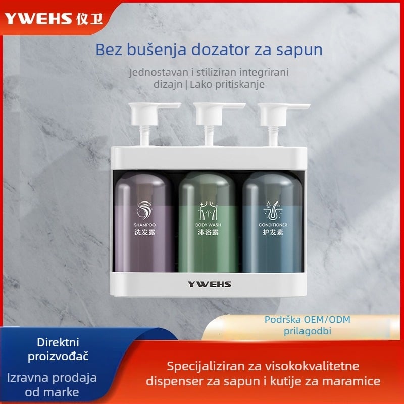 Doser sapuna, ABS, zidni, ručni pritisak, svijetlo luksuzni stil, CE certifikat