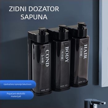 Huaman PET zidni dozator sapuna na pritisak, injekcijski oblikovan, moderni minimalistički stil