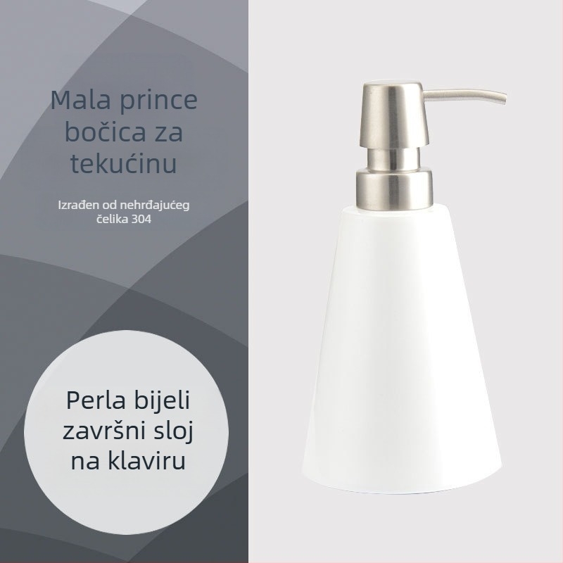 Bočica za losion s pumpom od 304 nehrđajućeg čelika | marka K&T | završna obrada: crtana/ogledalo | moderan minimalistički stil | funkcija: ručno pritiskanje