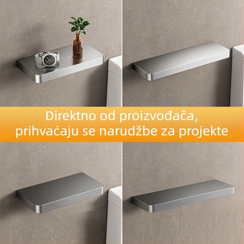 Zidni ormarić za kupaonicu od nehrđajućeg čelika 304, elektroplating završna obrada, nosivost 15–20 kg, 1 sloj, moderni minimalistički stil