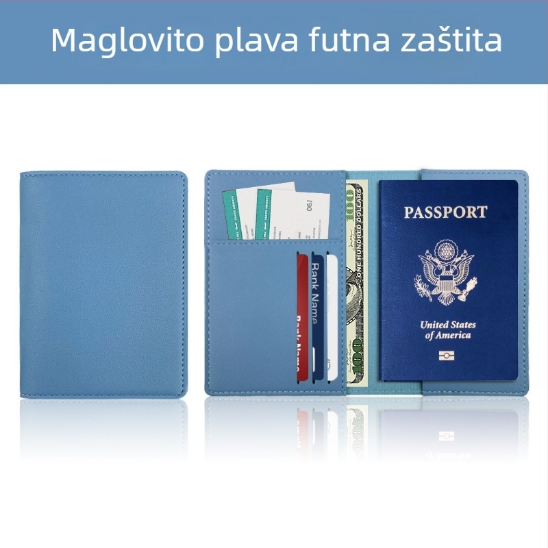 PU kožna torbica za putovnicu s prilagodljivim logom, zaštita od krađe, organizator dokumenata za putovanja, unisex