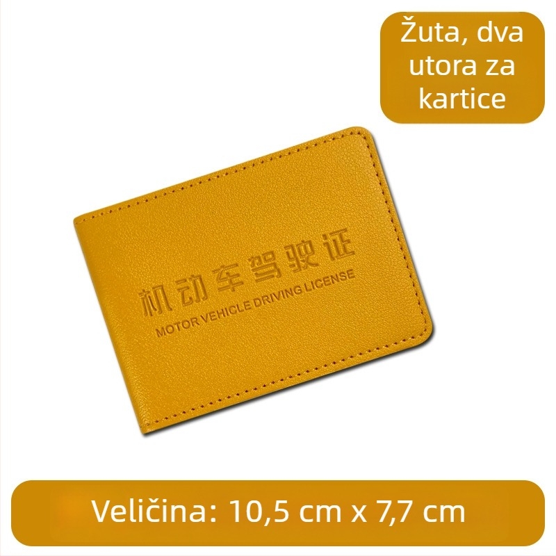 PU kožni držač vozačke dozvole s mogućnošću logotipa, reljefna tekstura, jednobojni dizajn, veleprodaja