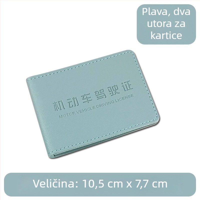 PU kožni držač vozačke dozvole s mogućnošću logotipa, reljefna tekstura, jednobojni dizajn, veleprodaja