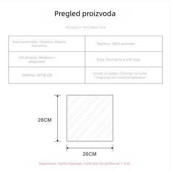 Džepni rubac, ušiven karikaturni dezen životinja, poliester, vezenje, dizajn prilagođen kravati, standardna širina kravate