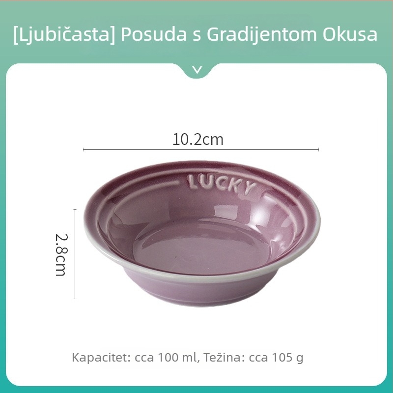 Porcelanska kružna posuda s podglazurnim premazom, mikrovalna sigurnost, više uzoraka, otisnuti logo; idealno za umake, dipove i grickalice.
