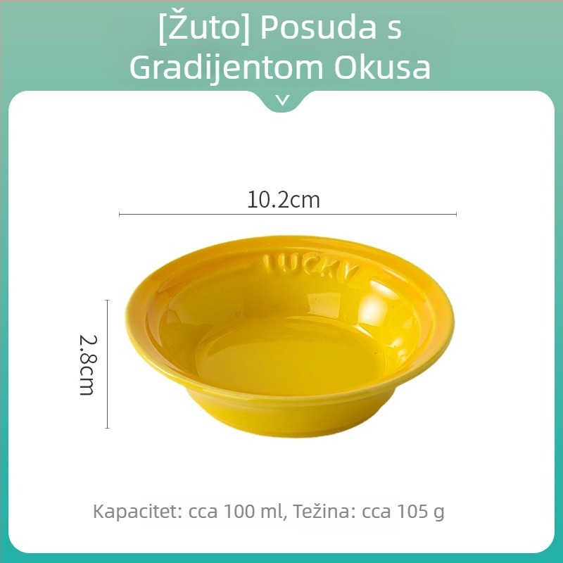 Porcelanska kružna posuda s podglazurnim premazom, mikrovalna sigurnost, više uzoraka, otisnuti logo; idealno za umake, dipove i grickalice.