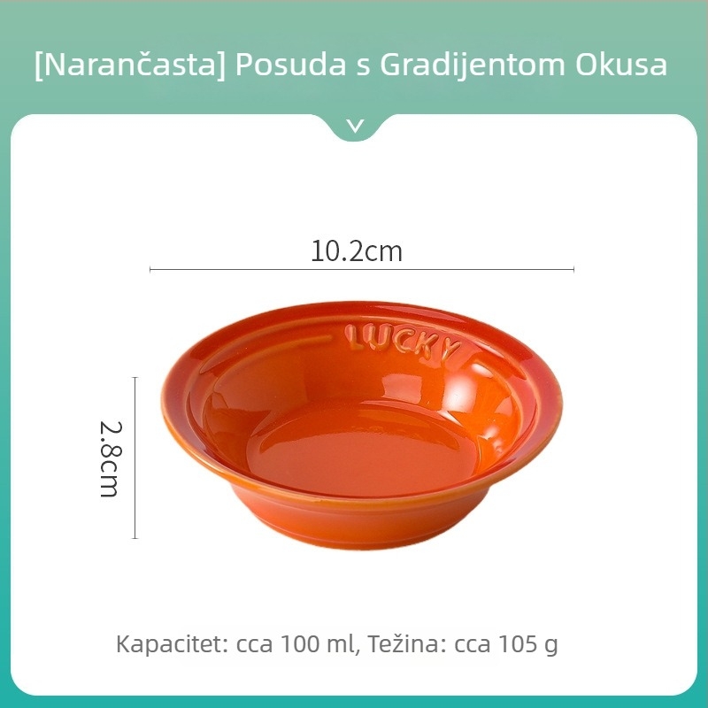 Porcelanska kružna posuda s podglazurnim premazom, mikrovalna sigurnost, više uzoraka, otisnuti logo; idealno za umake, dipove i grickalice.