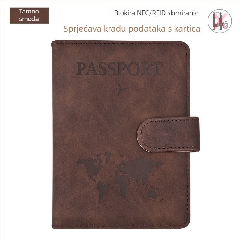 Držač putovnice s RFID zaštitom, od sintetičke kože, PU podstava, unisex
