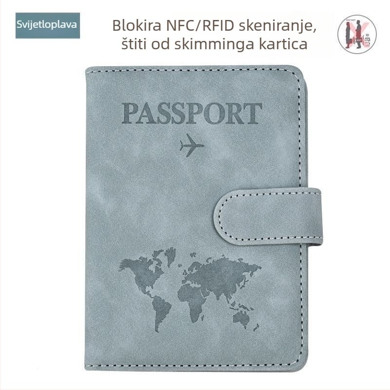 Držač putovnice s RFID zaštitom, od sintetičke kože, PU podstava, unisex