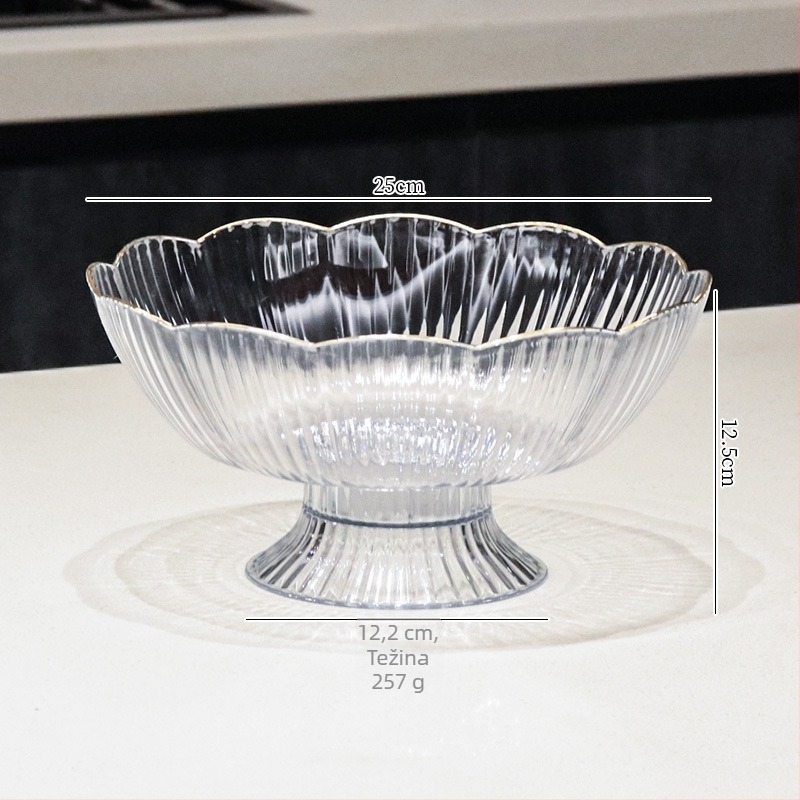 Plastični tanjur za voće s drenaznim dizajnom, Huangge, lansiran 2025.