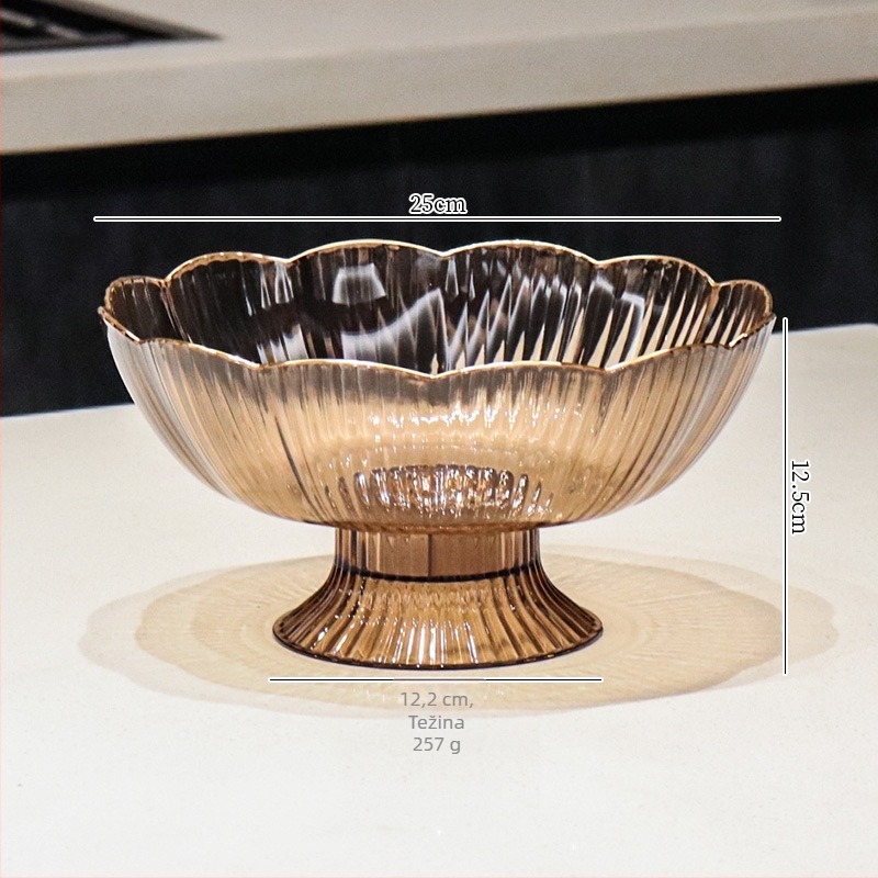 Plastični tanjur za voće s drenaznim dizajnom, Huangge, lansiran 2025.