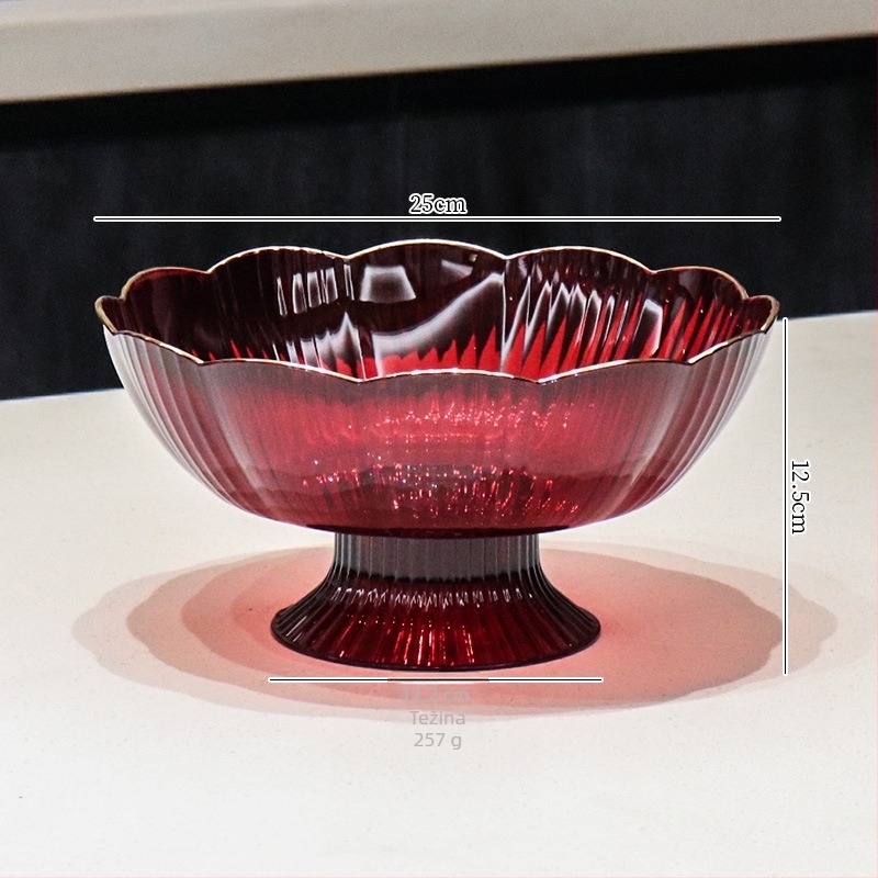 Plastični tanjur za voće s drenaznim dizajnom, Huangge, lansiran 2025.