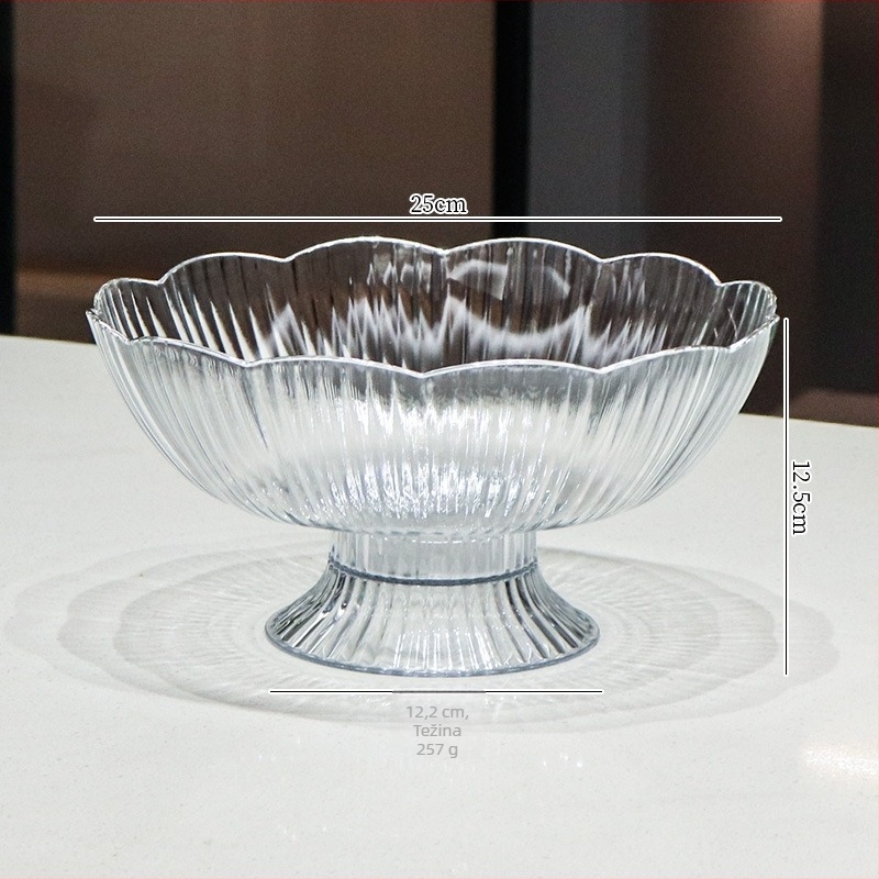 Plastični tanjur za voće s drenaznim dizajnom, Huangge, lansiran 2025.