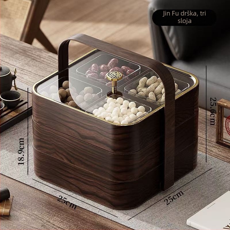 Shengshi plastična posuda za sušeno voće i kutija za pohranu s poklopcem, jednostavan stil