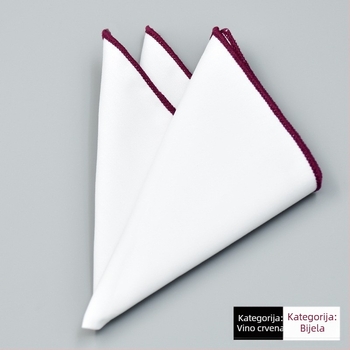 Pamuk džepni rubac za sako, monokromatski uzorak, jacquard tkanina, pamučna podstava