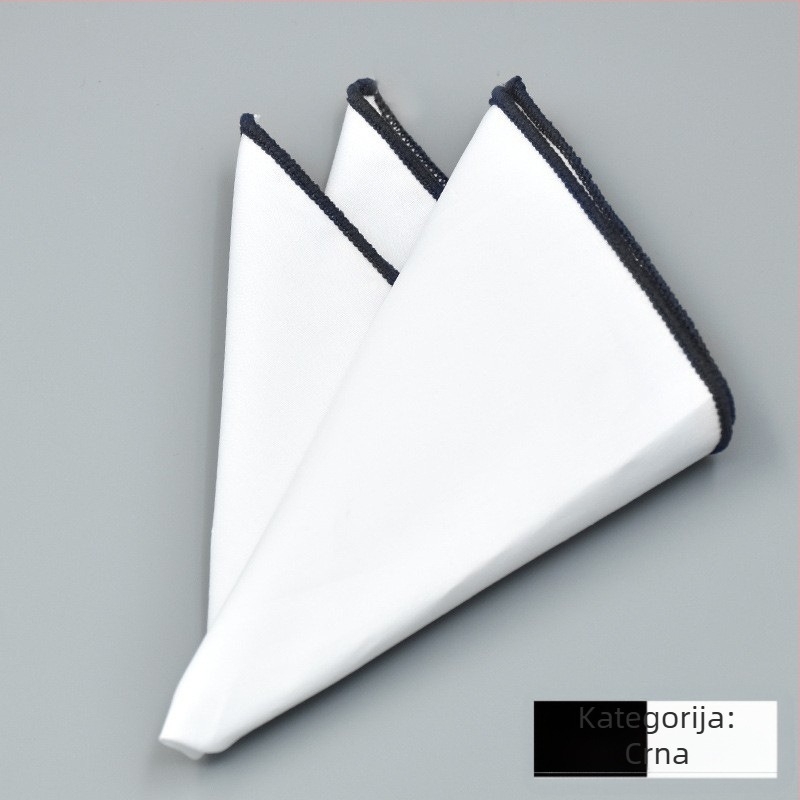 Pamuk džepni rubac za sako, monokromatski uzorak, jacquard tkanina, pamučna podstava