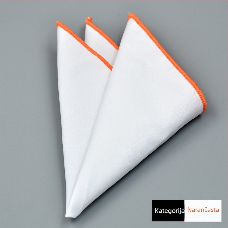 Pamuk džepni rubac za sako, monokromatski uzorak, jacquard tkanina, pamučna podstava