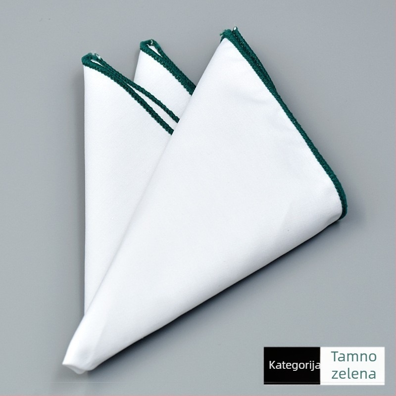 Pamuk džepni rubac za sako, monokromatski uzorak, jacquard tkanina, pamučna podstava