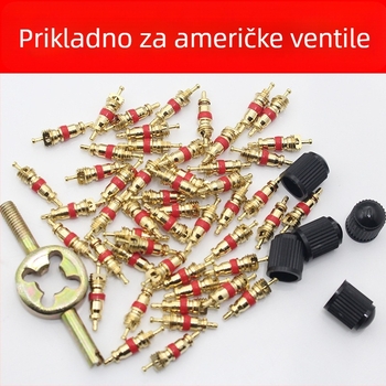 Tubeless ventil s bakrenim jezgrom, velika šuplja jezgra, talijanski navoj, opće namjene