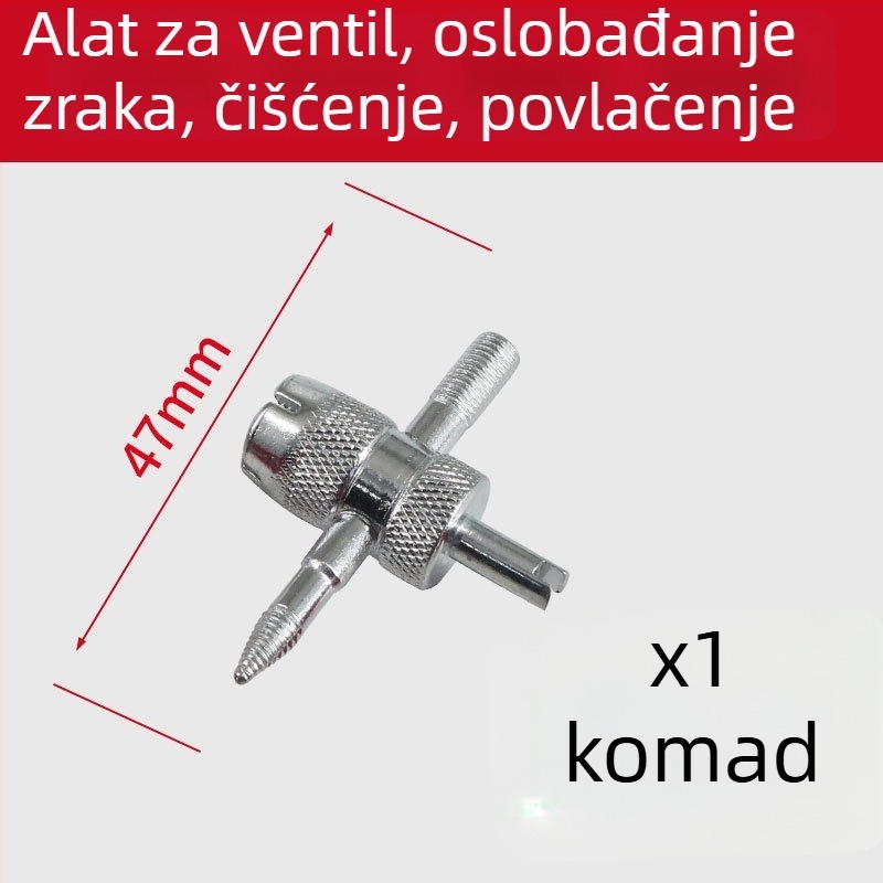 Tubeless ventil s bakrenim jezgrom, velika šuplja jezgra, talijanski navoj, opće namjene