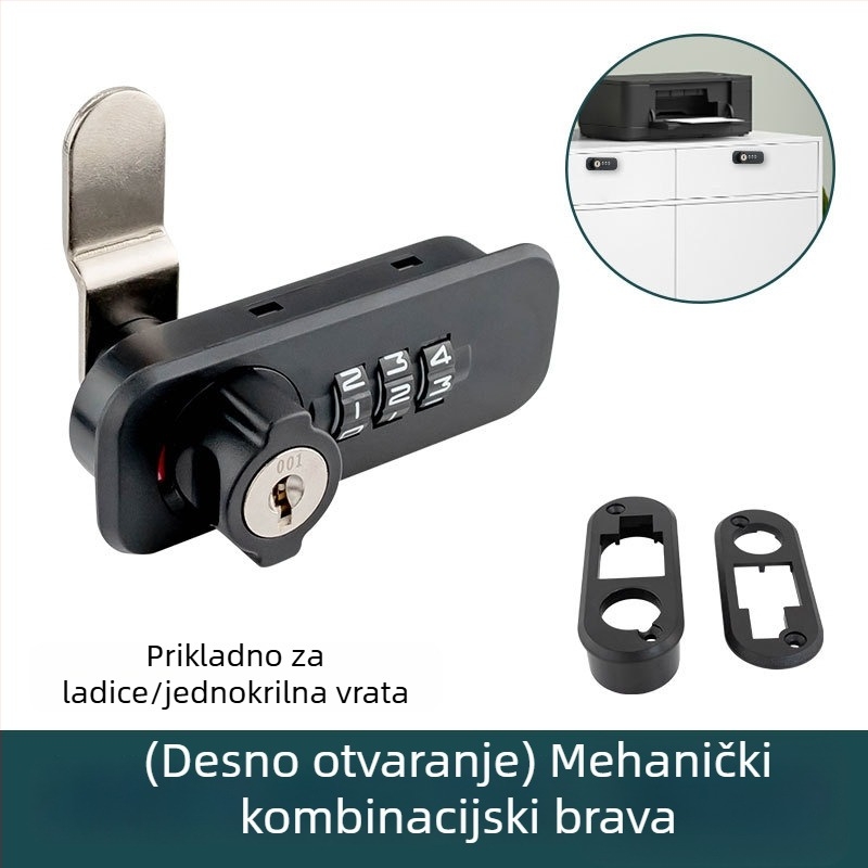 Uredska arhivska ormarić s brojčanom kombinacijom i trostrukim interlock mehanizmom, tip numerički, model 666061-11, materijal: cinkova legura + ABS