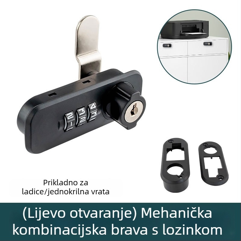 Uredska arhivska ormarić s brojčanom kombinacijom i trostrukim interlock mehanizmom, tip numerički, model 666061-11, materijal: cinkova legura + ABS