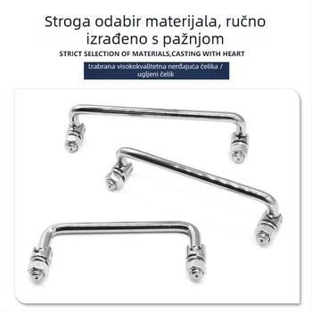 L506 sklopiva industrijska ručka od nehrđajućeg čelika 304/ugljik čelik, kromirani završetak, za ormariće kontrole, kutije za distribuciju, ormariće prekidača i kutije za alate