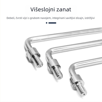 L506 sklopiva industrijska ručka od nehrđajućeg čelika 304/ugljik čelik, kromirani završetak, za ormariće kontrole, kutije za distribuciju, ormariće prekidača i kutije za alate