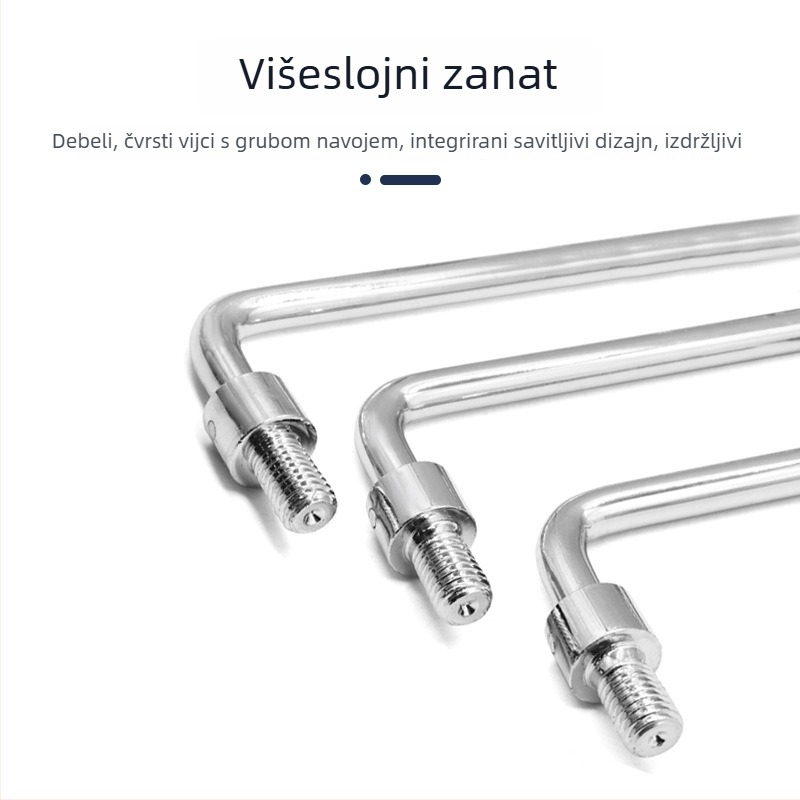 L506 sklopiva industrijska ručka od nehrđajućeg čelika 304/ugljik čelik, kromirani završetak, za ormariće kontrole, kutije za distribuciju, ormariće prekidača i kutije za alate