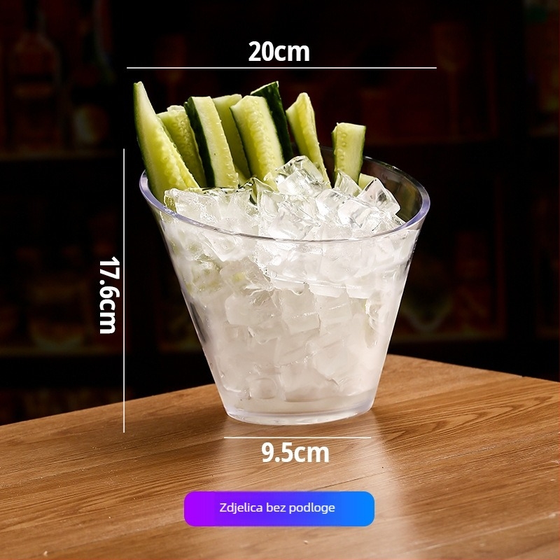 Plastična pladnja za voće u japanskom stilu sa dijagonalnim rubom, jednostavan stil