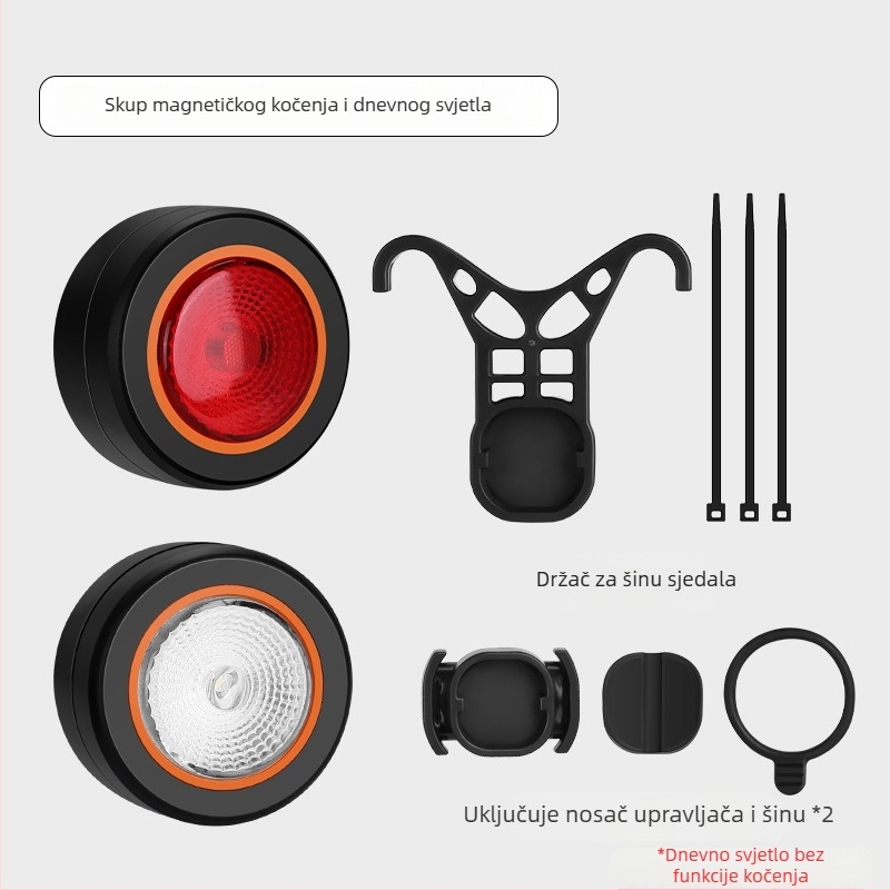 Zadnja svjetiljka za bicikl s inteligentnim senzorom kočnice za MTB i cestovne bicikle, svjetlo s dugim vijekom trajanja (Brand: Jiu Yue/yuuisd; Prilagodba: Da; Uvoz: Ne)