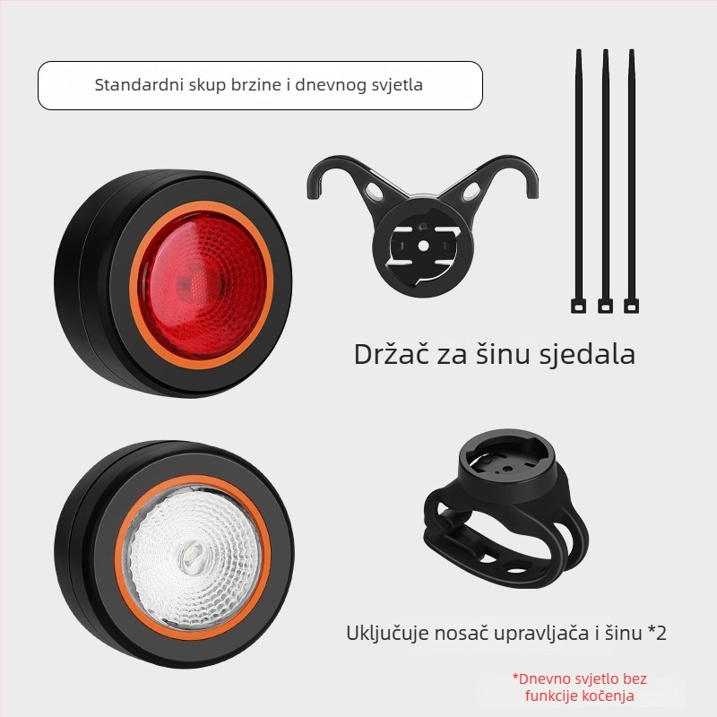 Zadnja svjetiljka za bicikl s inteligentnim senzorom kočnice za MTB i cestovne bicikle, svjetlo s dugim vijekom trajanja (Brand: Jiu Yue/yuuisd; Prilagodba: Da; Uvoz: Ne)