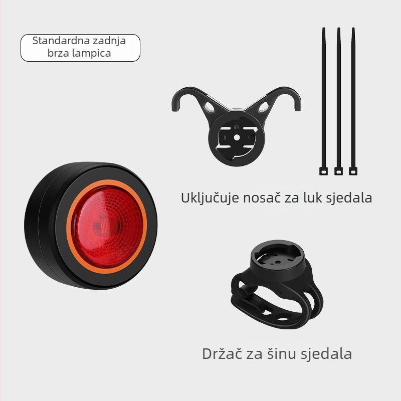 Zadnja svjetiljka za bicikl s inteligentnim senzorom kočnice za MTB i cestovne bicikle, svjetlo s dugim vijekom trajanja (Brand: Jiu Yue/yuuisd; Prilagodba: Da; Uvoz: Ne)