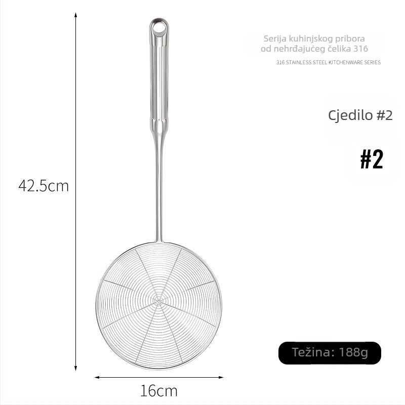 Set žlica i spatula od 316L nehrđajućeg čelika s ručkama u obliku rimskog stupa, debeli dizajn, kuhinjski alati otporni na visoke temperature