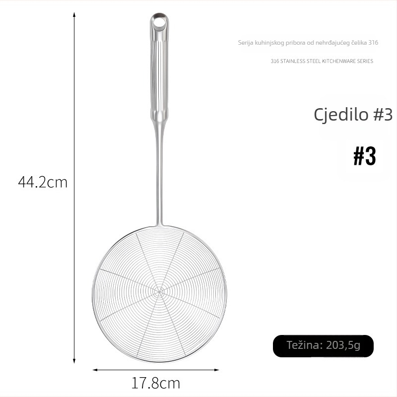 Set žlica i spatula od 316L nehrđajućeg čelika s ručkama u obliku rimskog stupa, debeli dizajn, kuhinjski alati otporni na visoke temperature