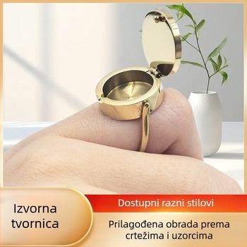 Prsten • 304 nehrđajući čelik • elektroplating • prsten za pohranu • futuristički dizajn • unisex dodatak