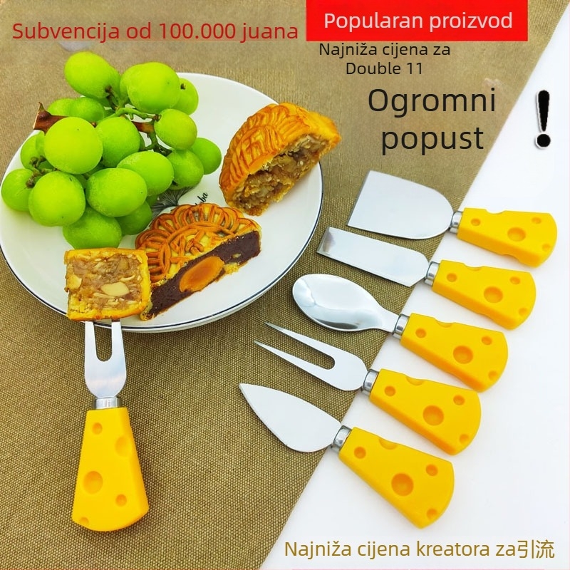 Dječji set pribora od nehrđajućeg čelika 420, za djecu, nož za sir i džem, polirani završetak, ispis logotipa, prilagodba