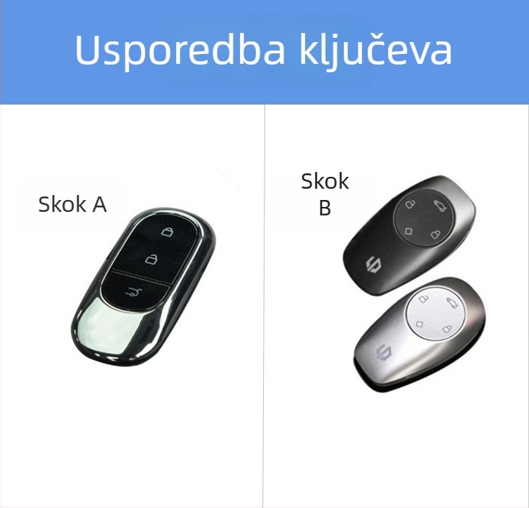 Kutija za ključe Leapmotor T03, teleća koža, etnički stil