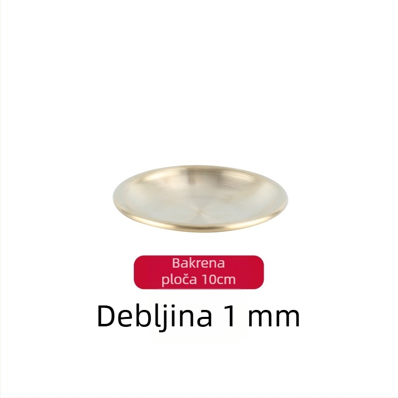 Okrugla ploča od plemenitog metala za parenje ribe i piletine, kineski stil, jednostavan dizajn, idealan osobni poklon za rođaka