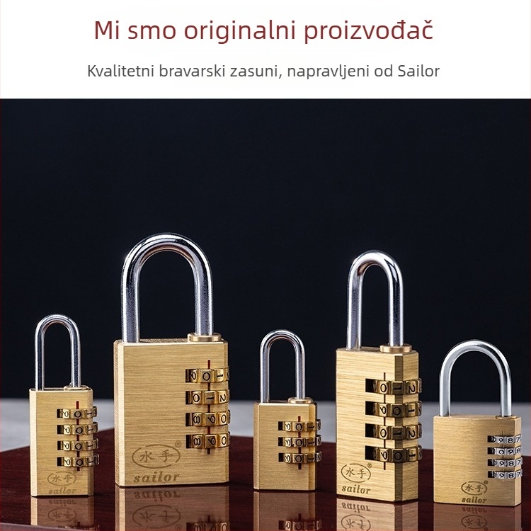 4-znamenkasti katanac za ormariće, prtljagu i ladice – metalno tijelo, model C, debljina šipke 3 mm, razmak šipke 21.5–41.8 mm