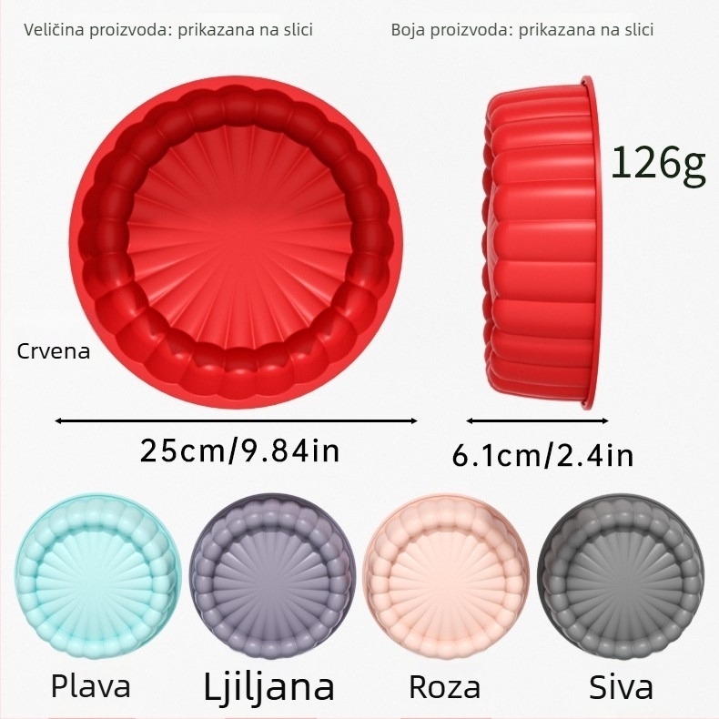 Silikonska kalupa za kolač u obliku suncokreta, okrugla, jednostavno otpuštanje