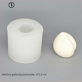 Hao Ran 3D silikonska kalup za tortu u obliku breskve – nepravilnog oblika, za mousse i čokoladu