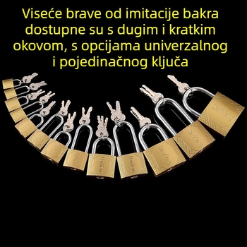 Željezni katanc tipa C, mehanizam pin-tumbler, jednoključni, kompaktno tijelo, uz ključ