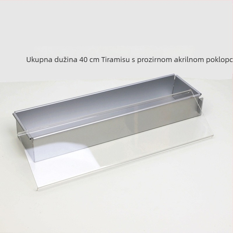 Jyf Kalup za kolače od aluminijske legure s poklopcem, pravokutnog otvora, za tiramisu, cheesecake i mousse