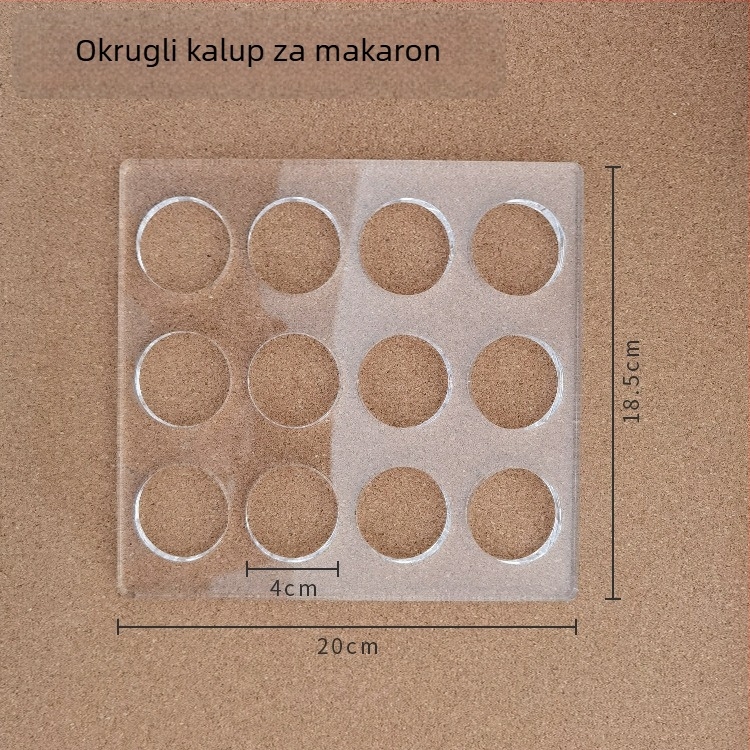 Akrilna asimetrična kalupa za Dacquoise, za pečenje, u obliku srca u ovalu, moderan minimalistički stil.